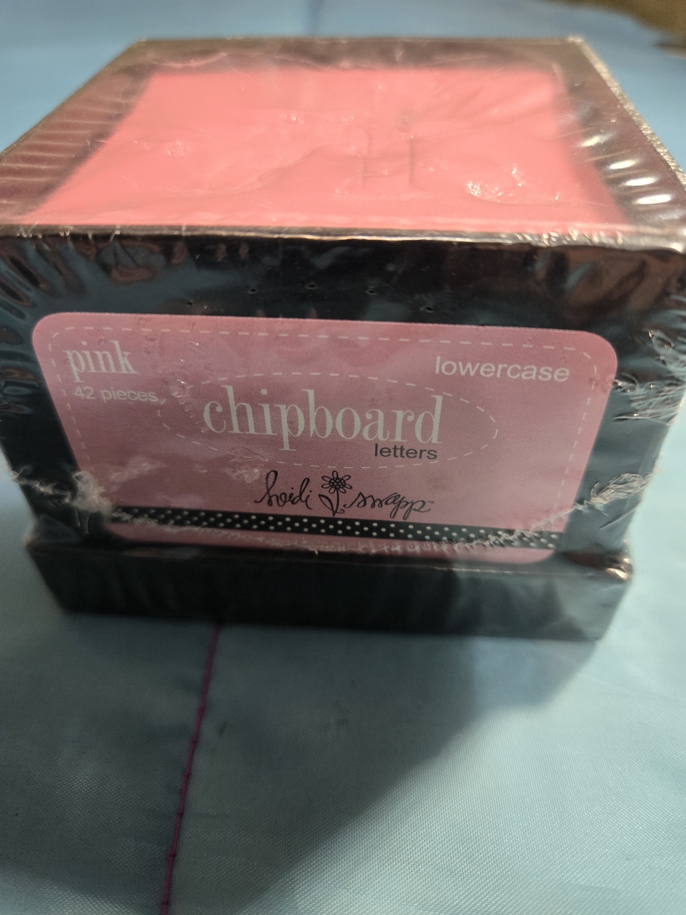 Heidi Swapp Pink Chipboard Lowercase Letters